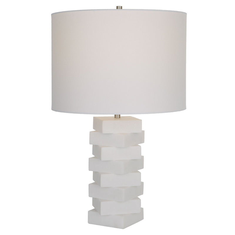 Uttermost 30164-1 One Light Table Lamp, Brushed Nickel