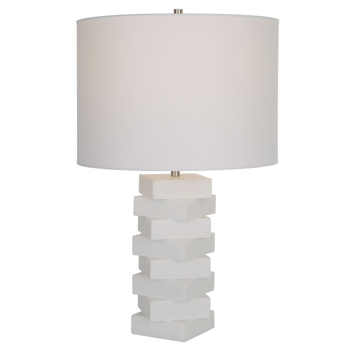 Uttermost 30164-1 One Light Table Lamp, Brushed Nickel