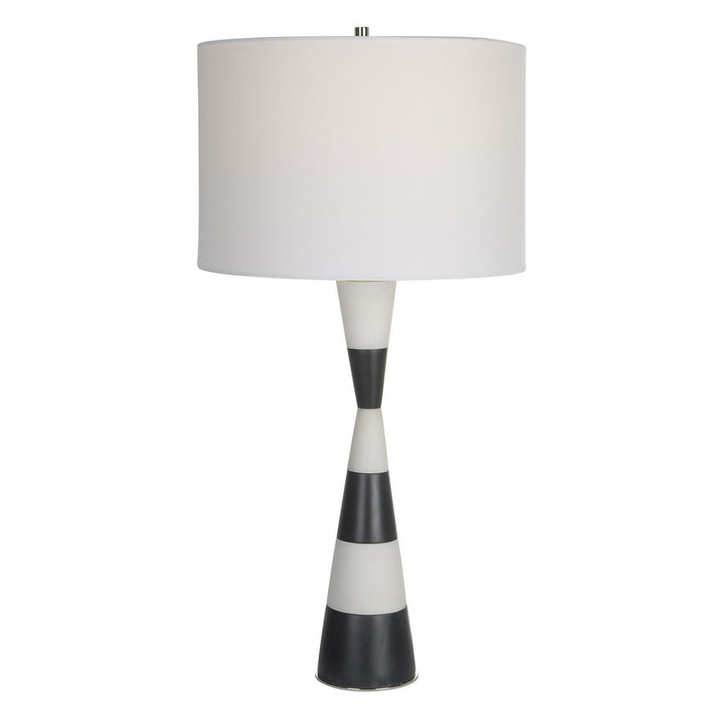 Uttermost 30165-1 One Light Table Lamp, Polished Nickel