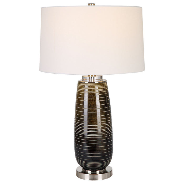 Uttermost 30168 One Light Table Lamp, Brushed Nickel