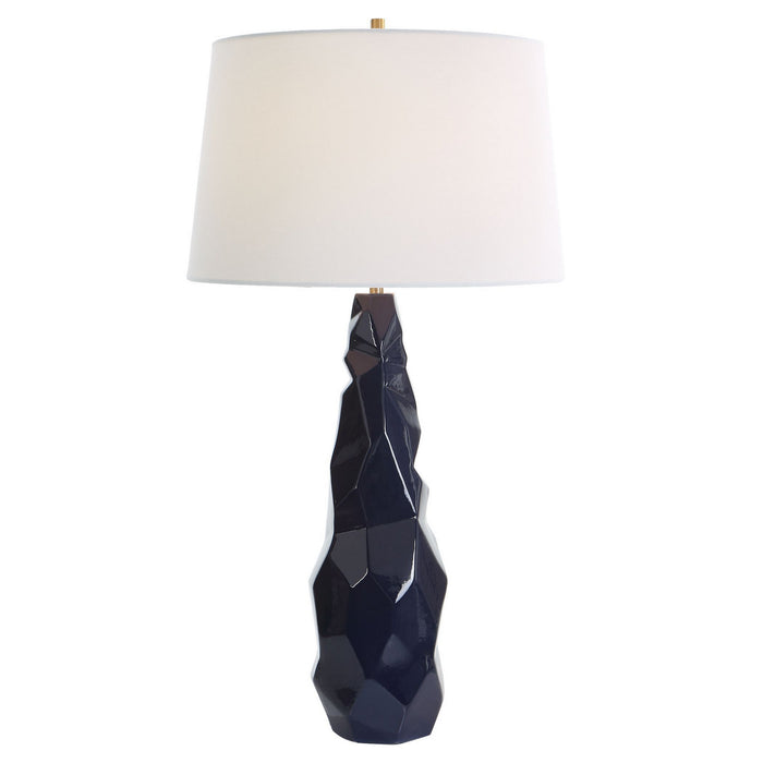 Uttermost 30173 One Light Table Lamp, Brushed Brass