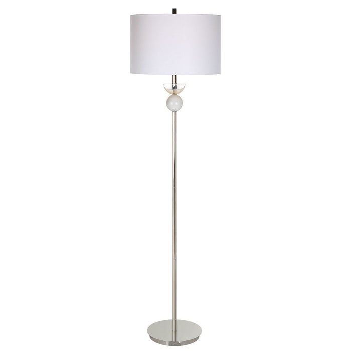 Uttermost 30177-1 One Light Floor Lamp, Polished Nickel