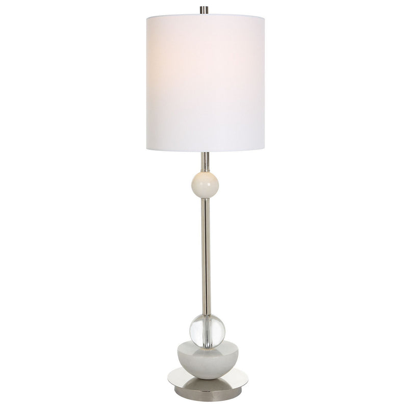 Uttermost 30179-1 One Light Buffet Lamp, Polished Nickel