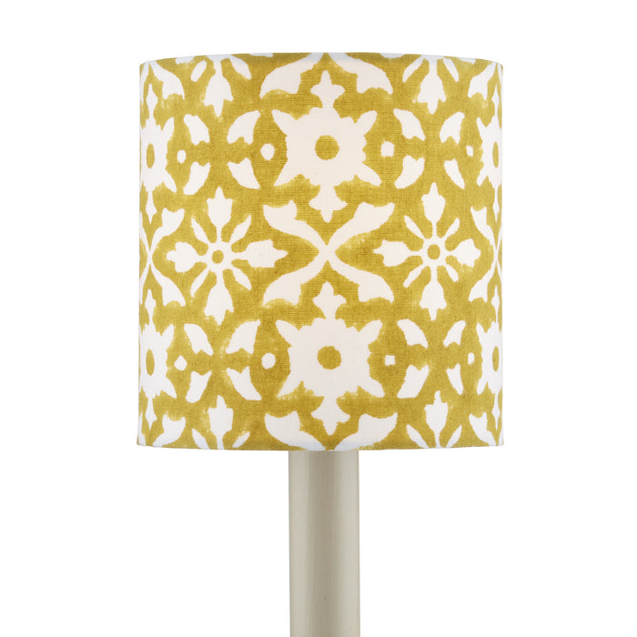 Currey and Company 0900-0002 Chandelier Shade, Mustard/White