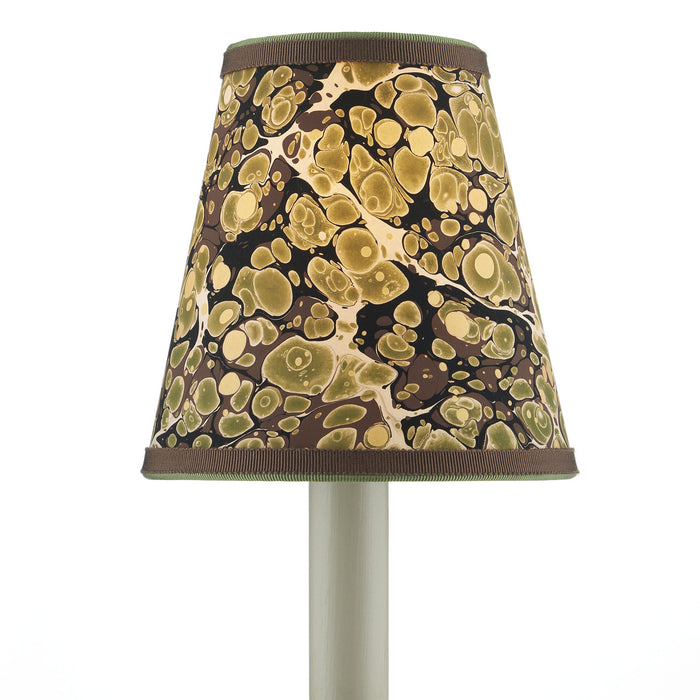 Currey and Company 0900-0021 Chandelier Shade, Green/Chocolate/Mustard
