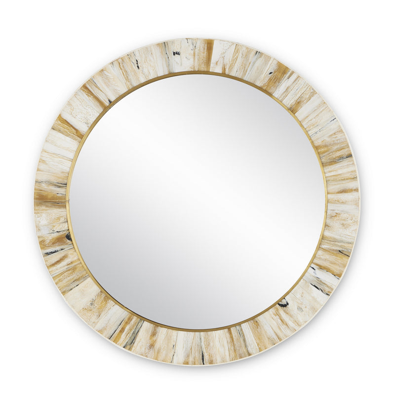 Currey and Company 1000-0121 Mirror, Cream/Brass/Mirror