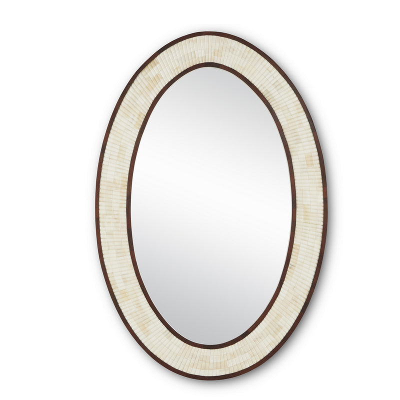 Currey and Company 1000-0125 Mirror, Natural/Dark Walnut/Mirror