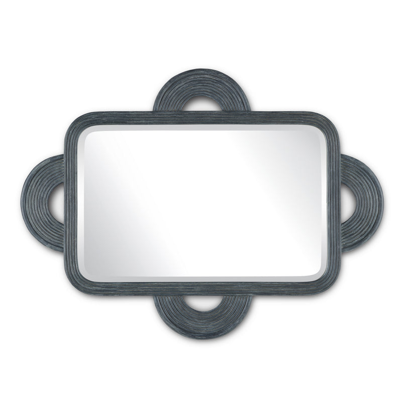 Currey and Company 1000-0126 Mirror, Vintage Navy/Mirror