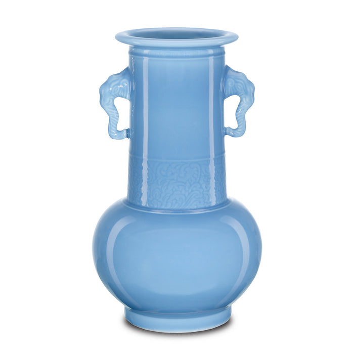 Currey and Company 1200-0608 Vase, Lake Blue