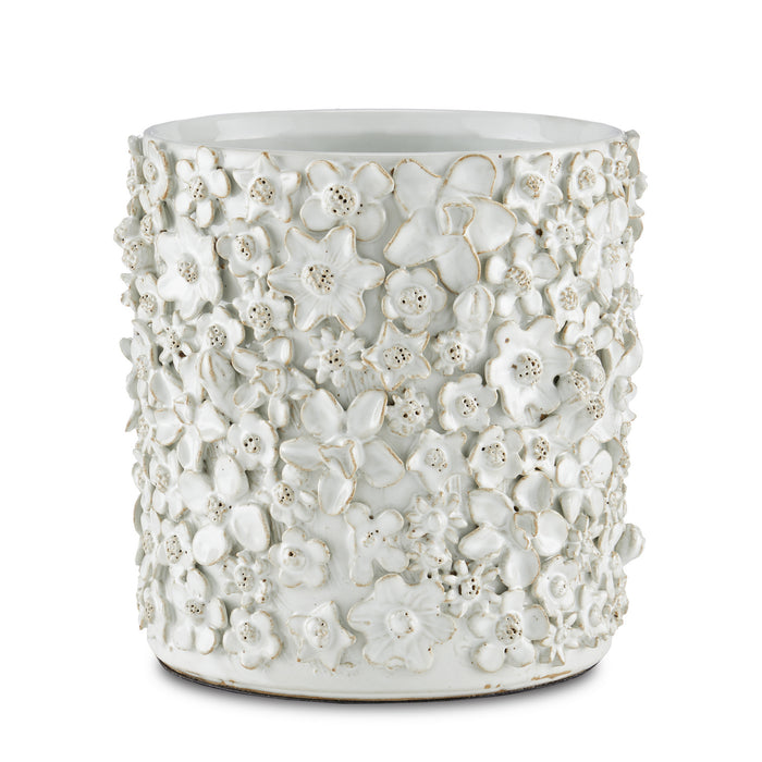 Currey and Company 1200-0627 Cachepot, White