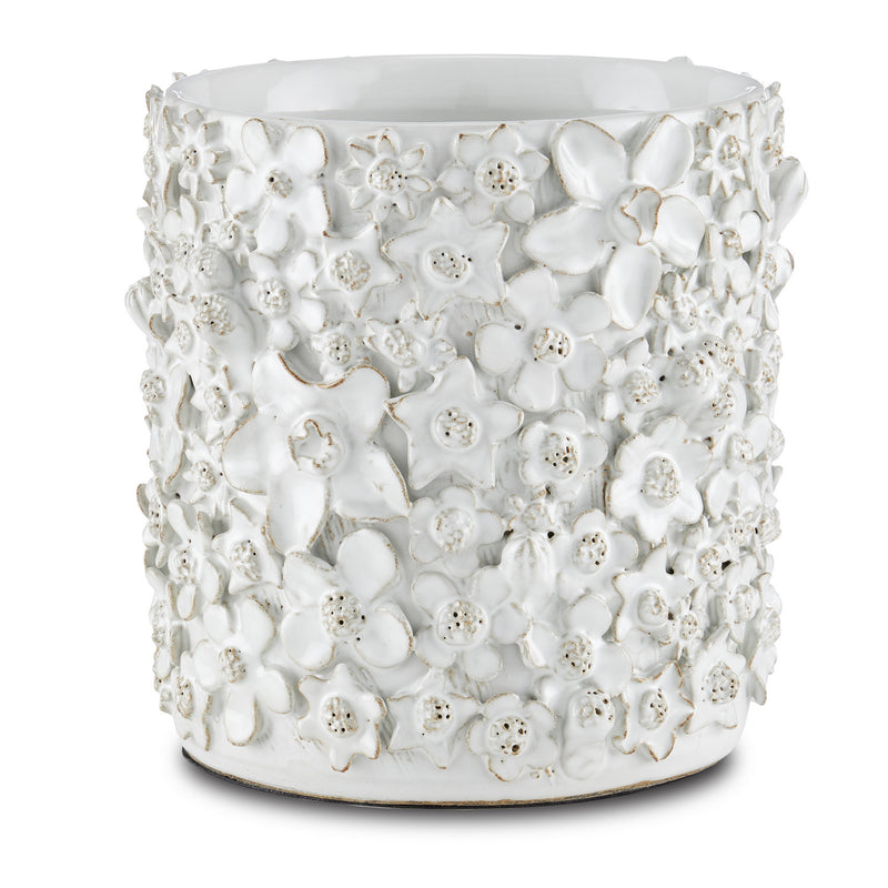 Currey and Company 1200-0628 Cachepot, White