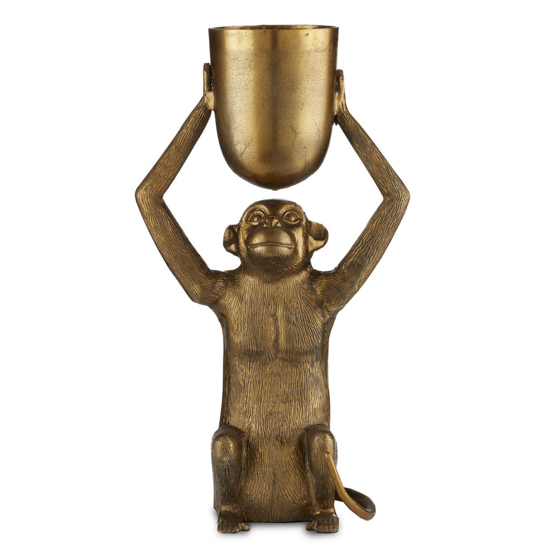 Currey and Company 1200-0645 Planter, Antique Gold