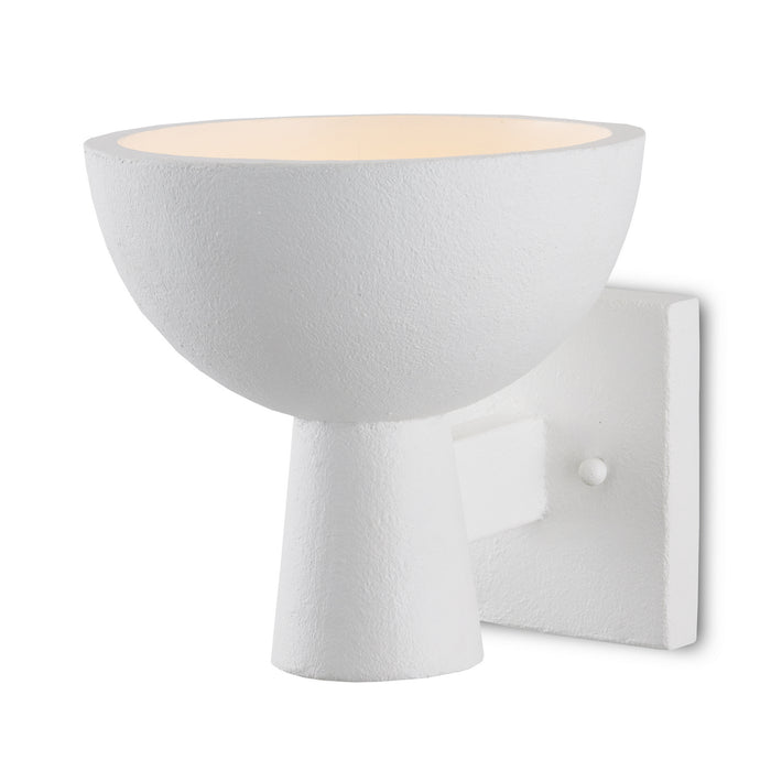 Currey and Company 5000-0221 One Light Wall Sconce, Textured White