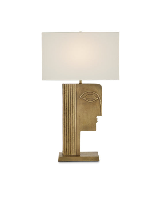 Currey and Company 6000-0859 One Light Table Lamp, Antique Brass