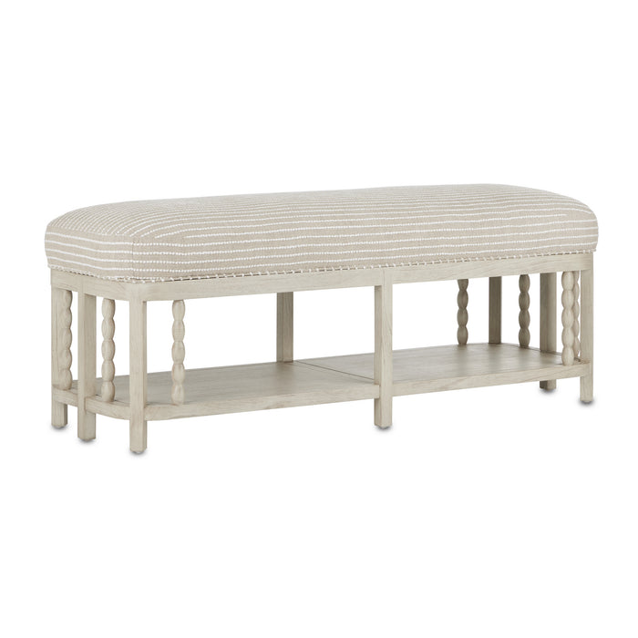 Currey and Company 7000-0672 Bench, Fog Gray