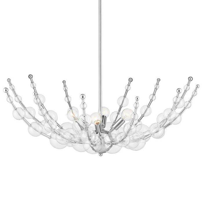 Currey and Company 9000-0954 Four Light Chandelier, Polished Nickel
