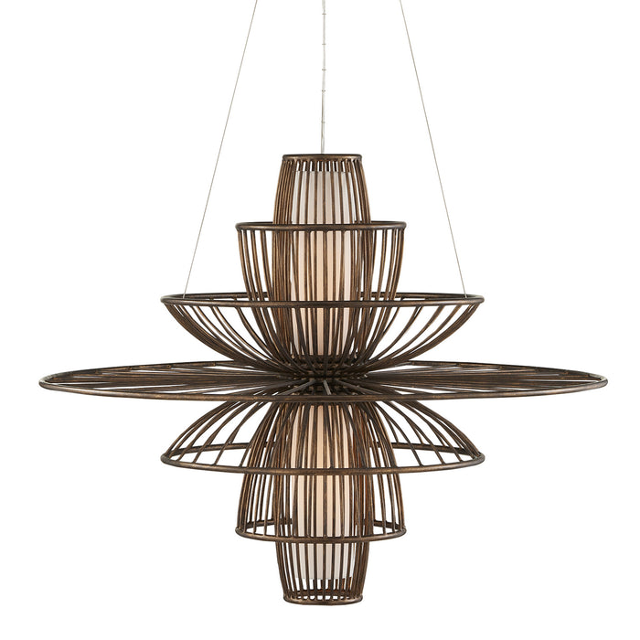 Currey and Company 9000-0964 Two Light Chandelier, Cupertino/Off-White