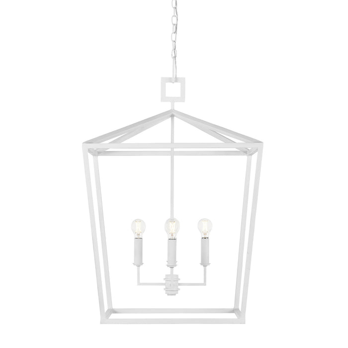 Currey and Company 9000-0977 Five Light Chandelier, Gesso White