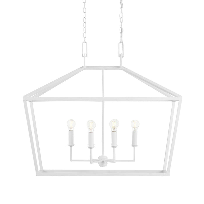 Currey and Company 9000-0979 Six Light Chandelier, Gesso White