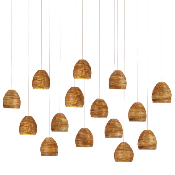Currey and Company 9000-1002 15 Light Pendant, Natural