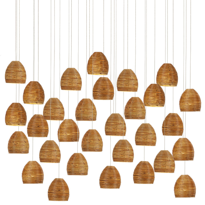 Currey and Company 9000-1003 30 Light Pendant, Natural
