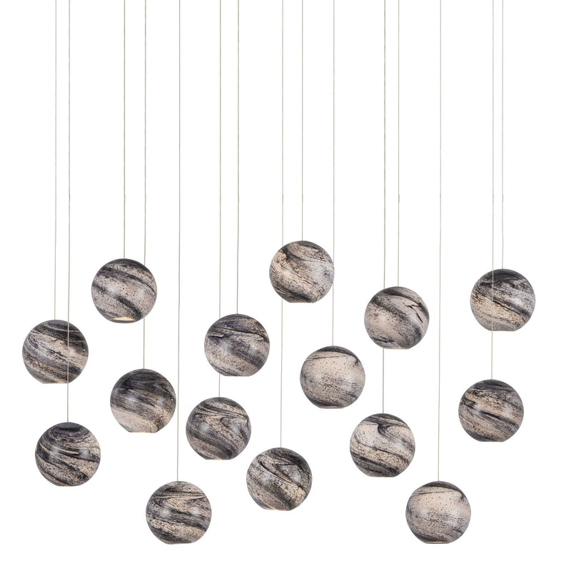 Currey and Company 9000-1009 15 Light Pendant, Earth with Speckles