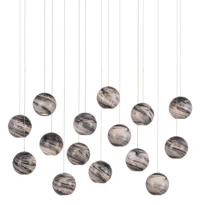 Currey and Company 9000-1009 15 Light Pendant, Earth with Speckles