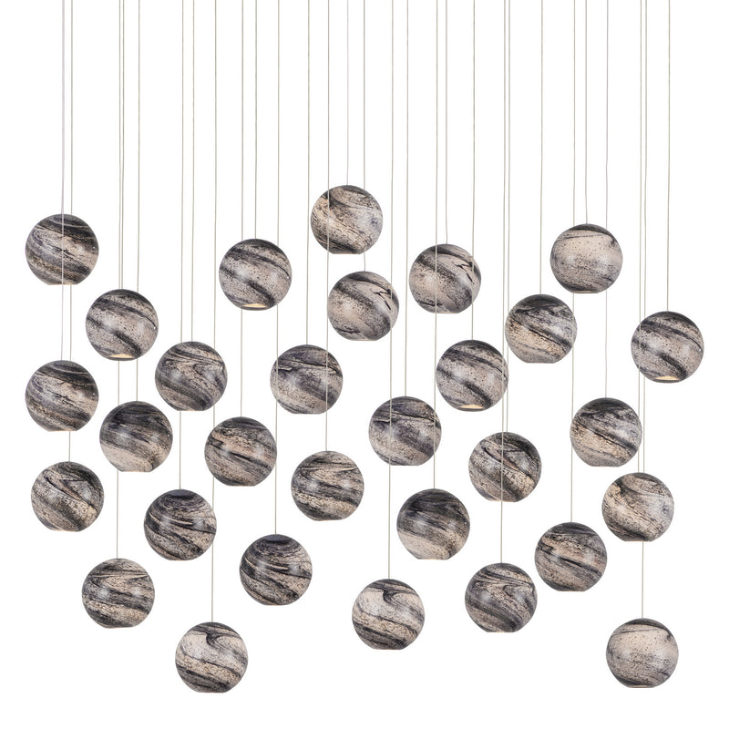 Currey and Company 9000-1010 30 Light Pendant, Earth with Speckles
