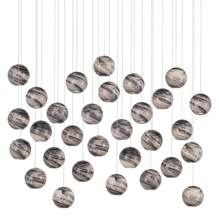 Currey and Company 9000-1010 30 Light Pendant, Earth with Speckles