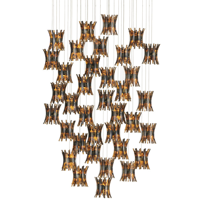 Currey and Company 9000-1046 36 Light Pendant, Brown/Black/Natural