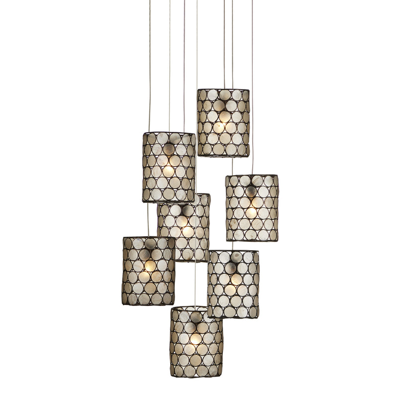 Currey and Company 9000-1049 Seven Light Pendant, Cupertino