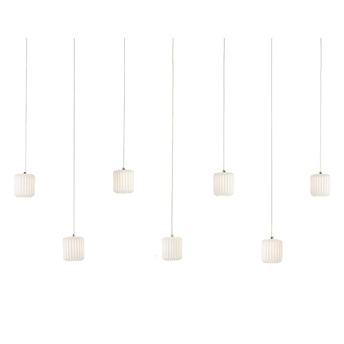 Currey and Company 9000-1060 Seven Light Pendant, White