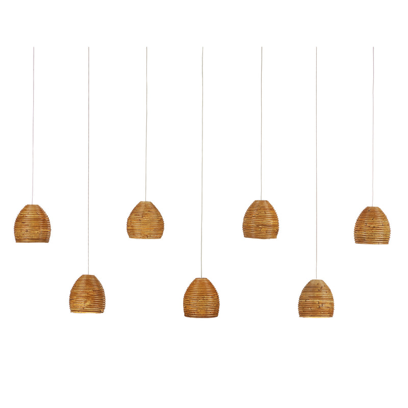 Currey and Company 9000-1067 Seven Light Pendant, Natural