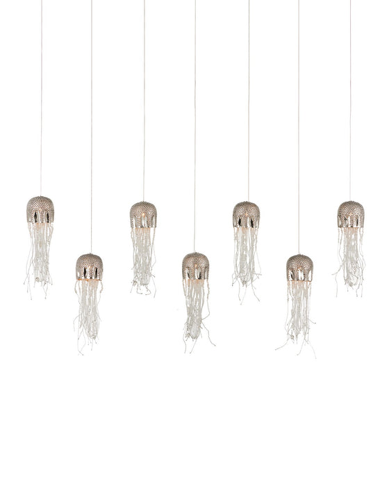 Currey and Company 9000-1071 Seven Light Pendant, Nickel