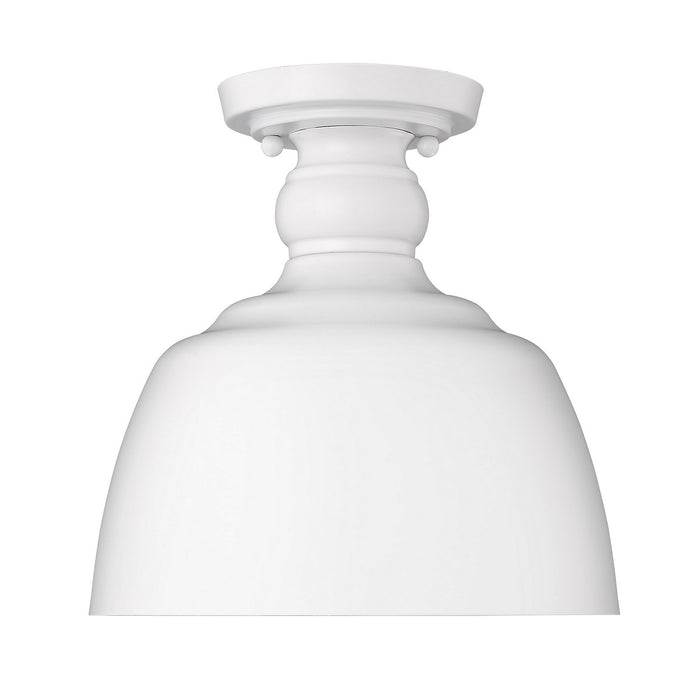Golden 0316-FM WHT One Light Flush Mount, Matte White