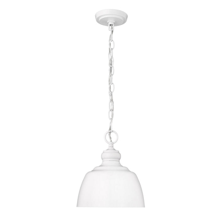 Golden 0316-M1L WHT One Light Mini Pendant, Matte White
