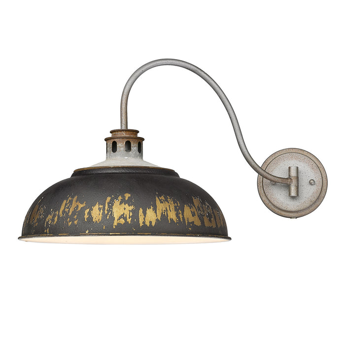 Golden 0865-A1W AGV-ABI One Light Wall Sconce, Aged Galvanized Steel