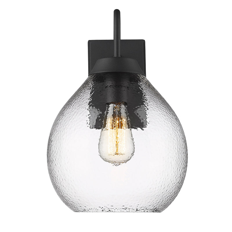 Golden 1094-OWM NB-HCG One Light Outdoor Wall Sconce, Natural Black