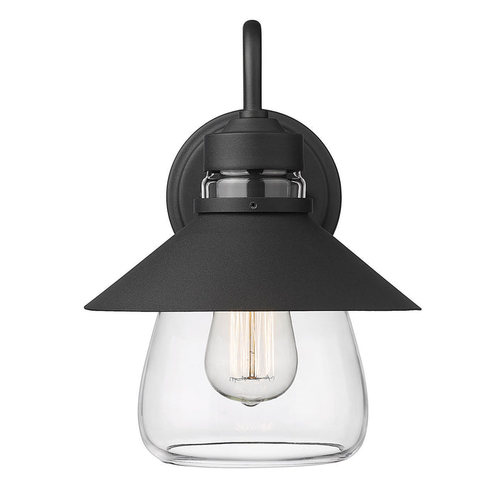 Golden 1099-OWS NB-CLR One Light Outdoor Wall Sconce, Natural Black