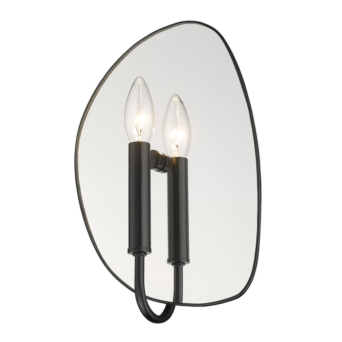 Golden 1142-1W BLK One Light Wall Sconce, Matte Black