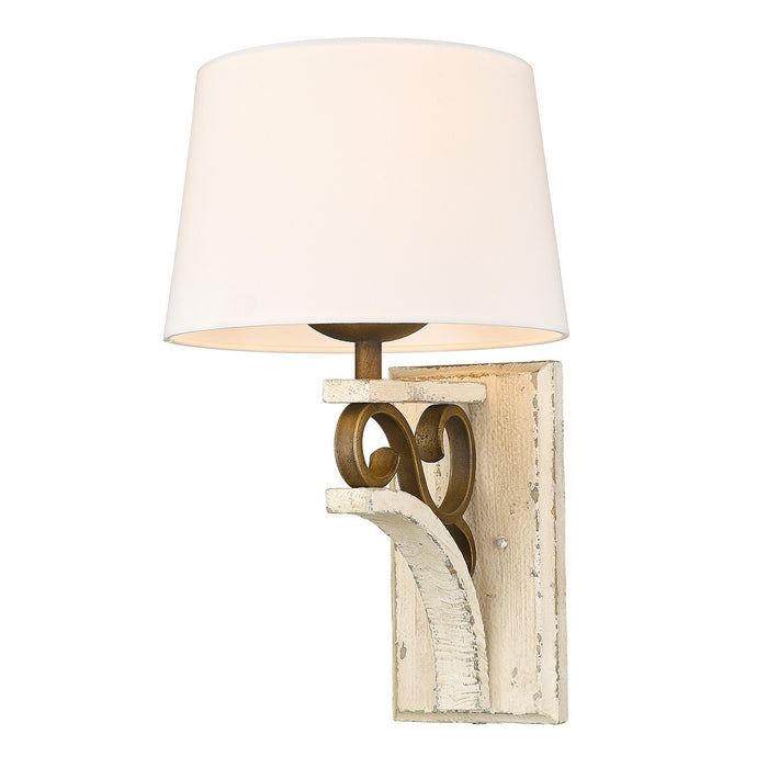 Golden 1832-1W BC-CDW One Light Wall Sconce, Burnished Chestnut