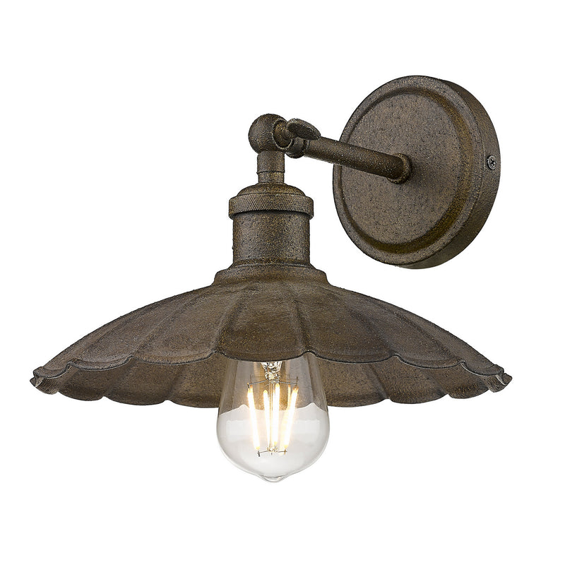 Golden 3124-1W DR One Light Wall Sconce, Dark Rust