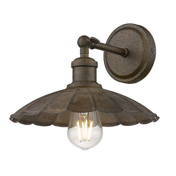 Golden 3124-1W DR One Light Wall Sconce, Dark Rust