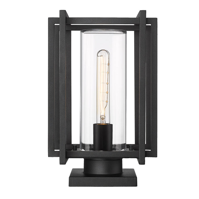 Golden 6071-OPR NB-CLR One Light Outdoor Pier Mount, Natural Black