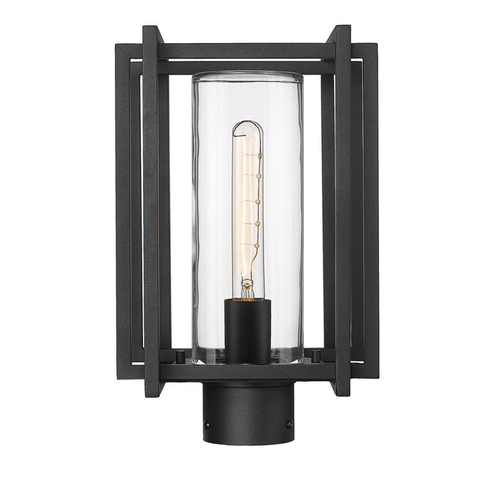 Golden 6071-OPST NB-CLR One Light Outdoor Post Mount, Natural Black