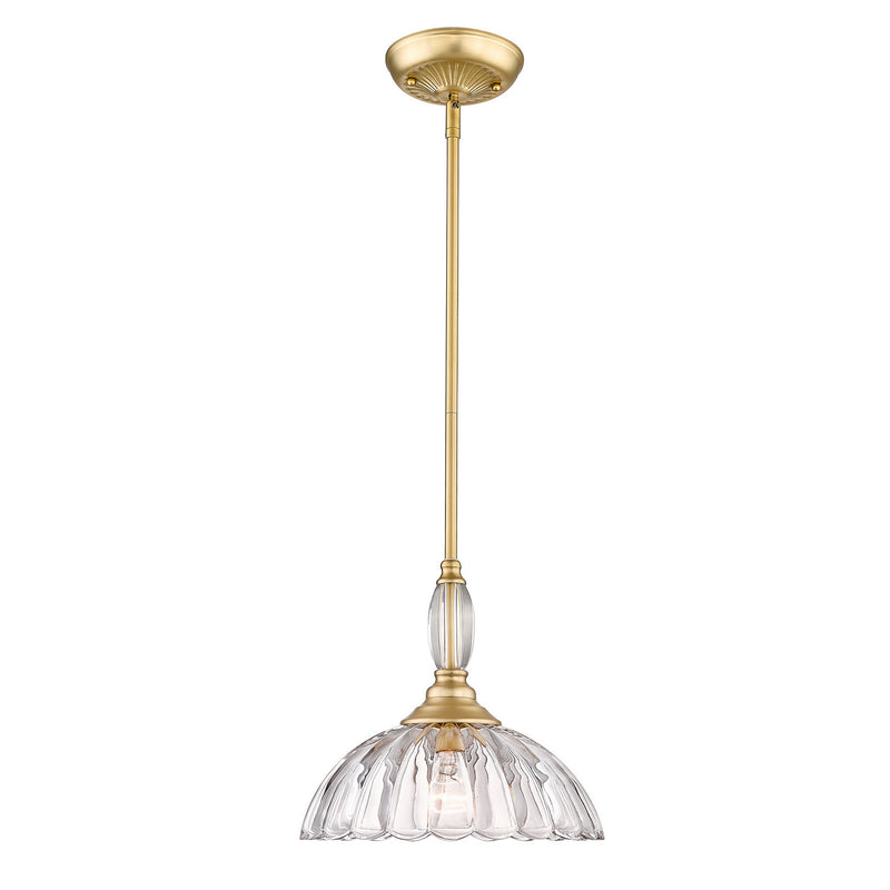Golden 6952-M BCB-CLR One Light Pendant, Brushed Champagne Bronze