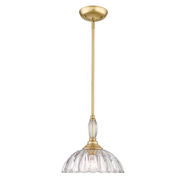 Golden 6952-M BCB-CLR One Light Pendant, Brushed Champagne Bronze