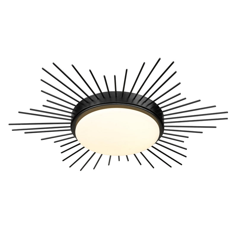 Golden 9126-FM18 BLK-OP LED Flush Mount, Matte Black