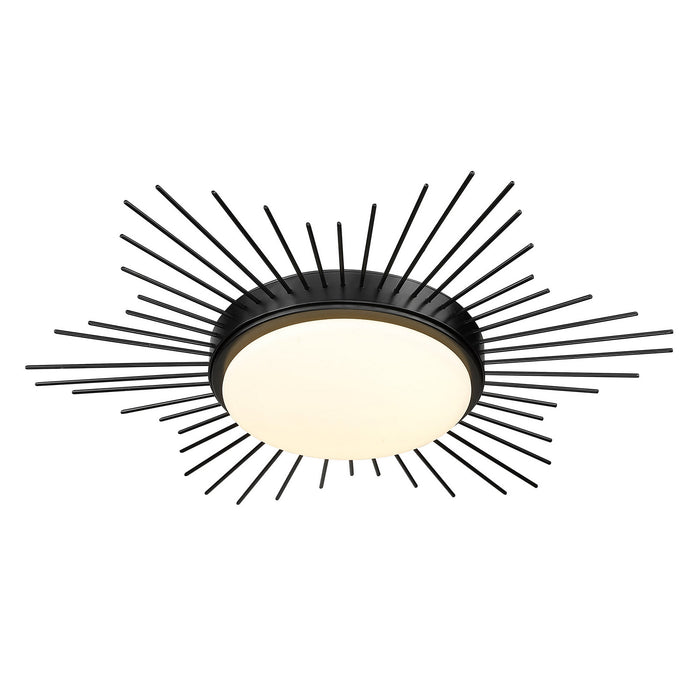 Golden 9126-FM18 BLK-OP LED Flush Mount, Matte Black
