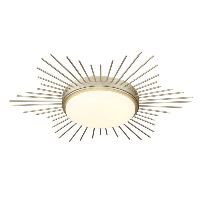 Golden 9126-FM18 WG-OP LED Flush Mount, White Gold